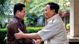 Menteri Pertahanan, Prabowo Subianto bersama Menteri BUMN Erick Thohir. (Dok. Kemhan.go.id)
