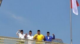 Ketua Umum Partai Gerindra Prabowo Subianto bersama Ketuam Umum Partai Golkar Airlangga Hartarto, Ketua Umum ZUlkifli Hasan dan Ketua Umum PKB Muhaimin Iskandar. (Instagram.com/@zul.hasan)