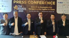 Konferensi Pers CSA Awards 2023, yang digelar di Menara 16, Jakarta, Kamis (23/11/2023) (HELLO.id / Idris Daulat)
